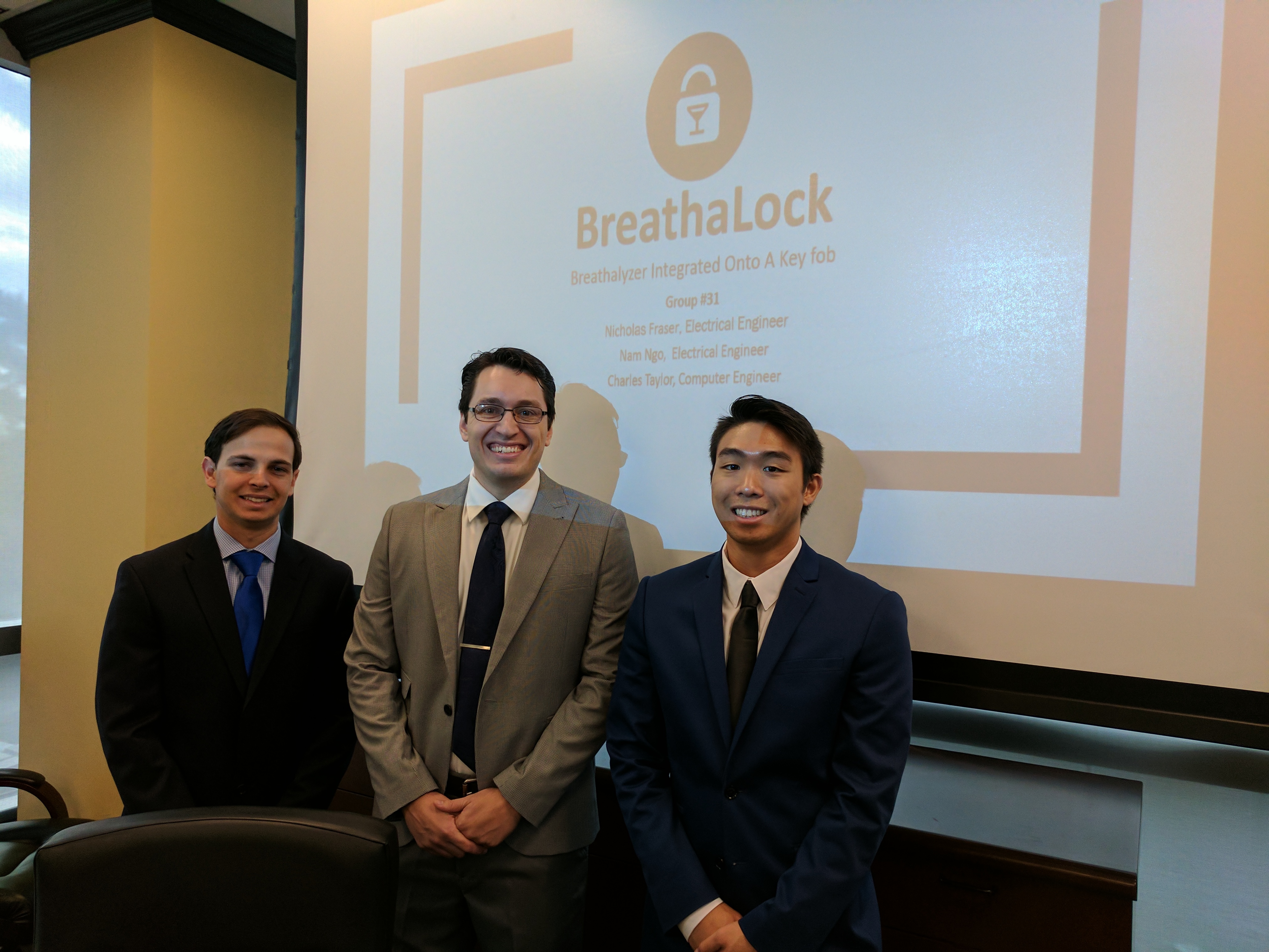 Team Breathalock giving our final presentation